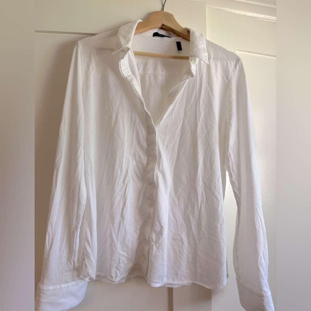Theory long sleeve cotton button down